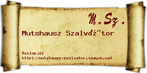 Mutshausz Szalvátor névjegykártya